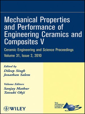 cover image of Mechanical Properties and Performance of Engineering Ceramics and Composites V